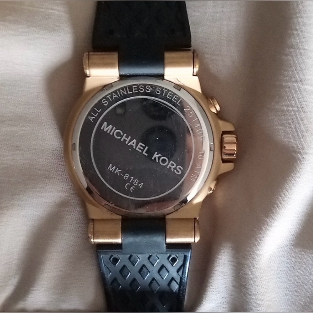 Michael Kors Dylan Men's Watch Style MK8184 Rose Gold & Black - Picture 11 of 15